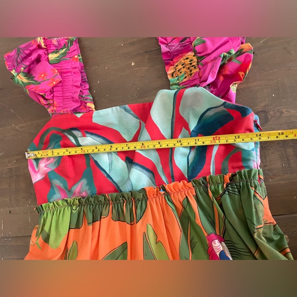 FARM Rio Pink and Orange Ruffled Sundress - Picture 4 of 5